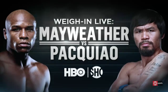 Pacquiao vs Mayweather weigh-in